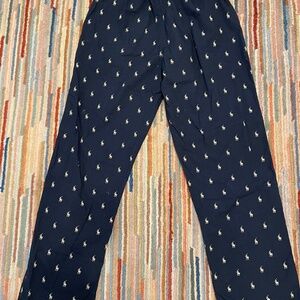Ralph Lauren Pajama Pants with Pockets!   Size Small, 28-30 Black with Tan Logo
